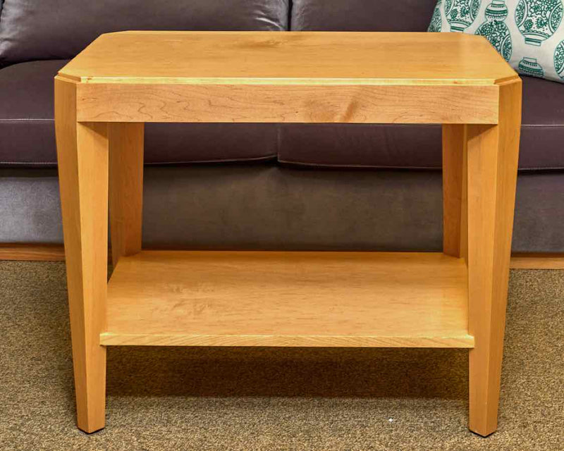 Maple Side Table w/ Shelf