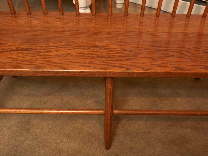 Oak Windsor Back Bench with Arms