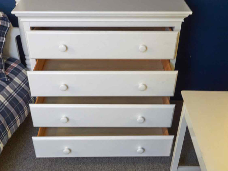 White Four Drawer Chest