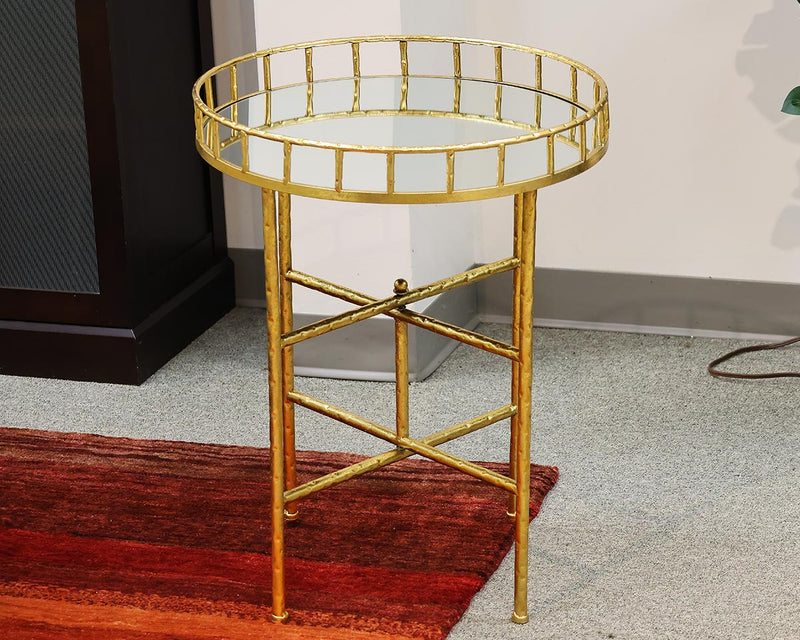 Tilly Side Table in Gold Finiah