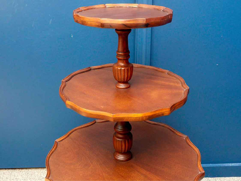 Mahogany 3 Tier Accent Table