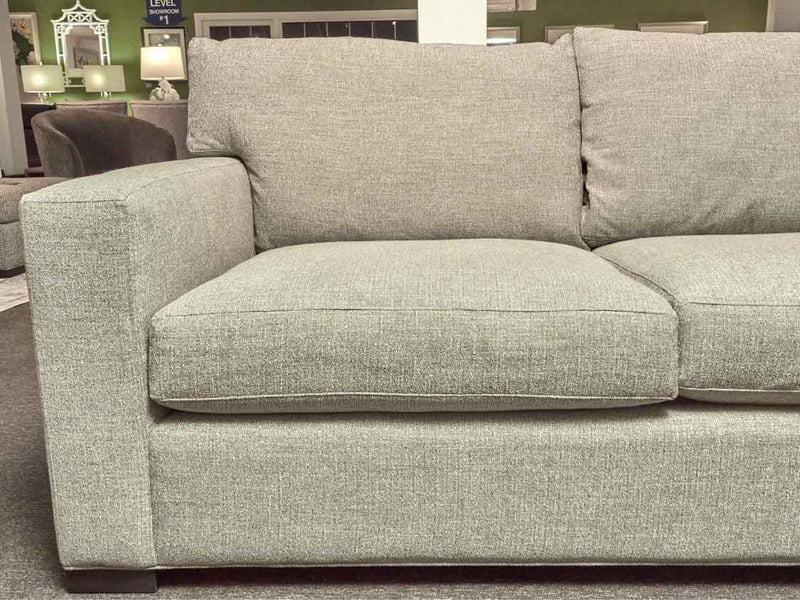 Crate & Barrel "Axis II" Custom Gray Brown  High Performance Fabric 3 Seat Sofa