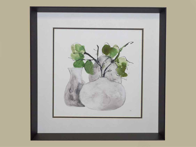 Framed Giclee: "Three Vases III"