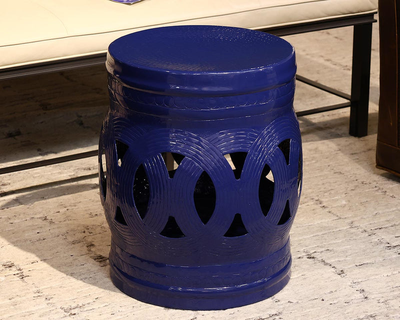 Metal Cobalt Garden Stool