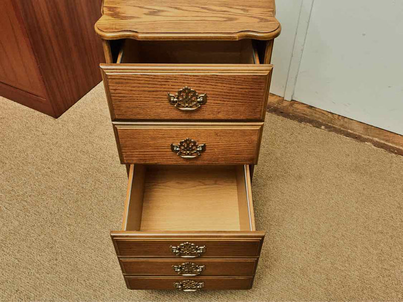 Oak 2 Drawer File Cabinet