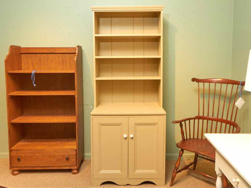 Celery Finish 2 Door Hutch with 3 Shelves & Ship Lap Back