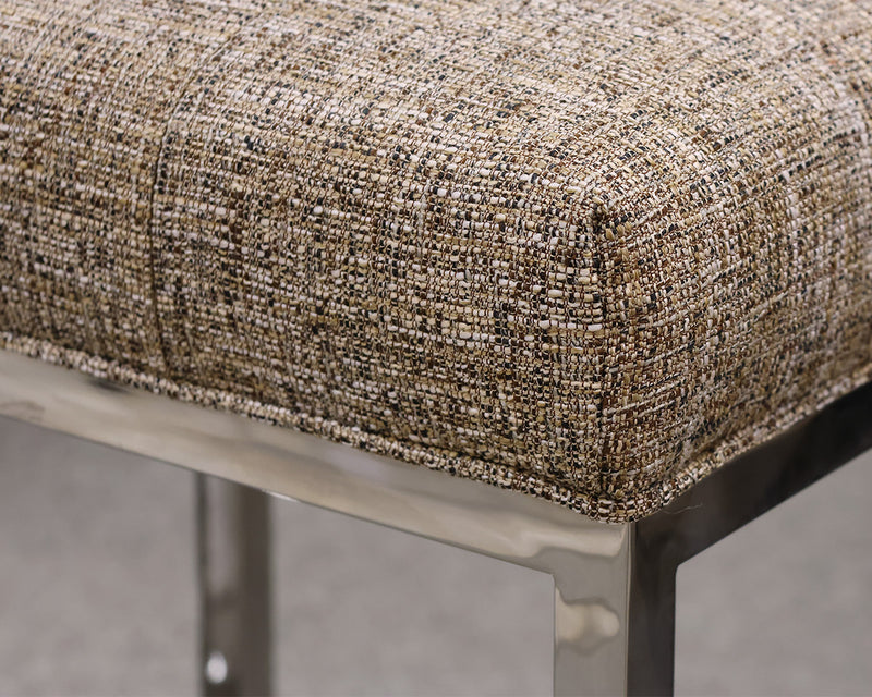 Mitchell Gold + Bob Williams Pair of Counter Stools with Brown Tweed Seats