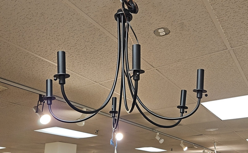 Sonnet 6-Light Chandelier in Matte Black