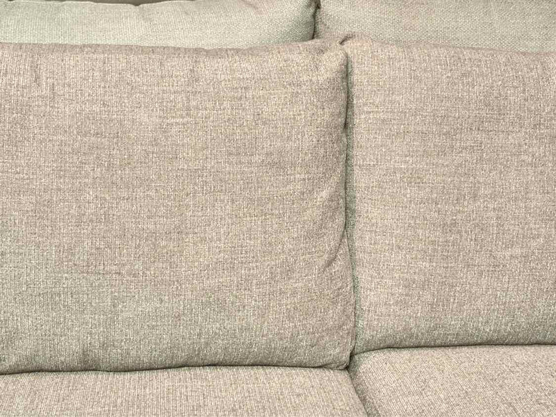 Crate & Barrel "Axis II" Custom Gray Brown  High Performance Fabric 3 Seat Sofa