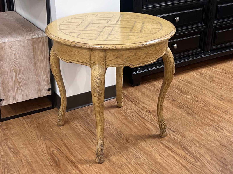 Walnut Carved Lamp Table