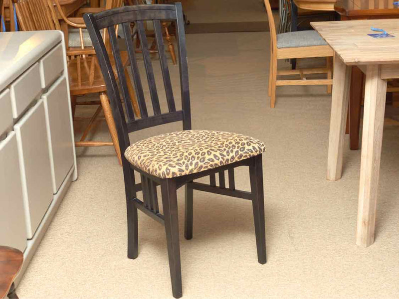 Canadel Distressed Black Finish Table 1 Leaf & 6 Chair Set