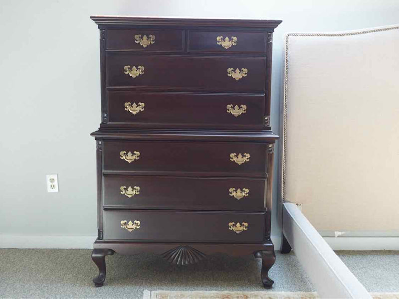 Solid Mahogany Chest on Chest