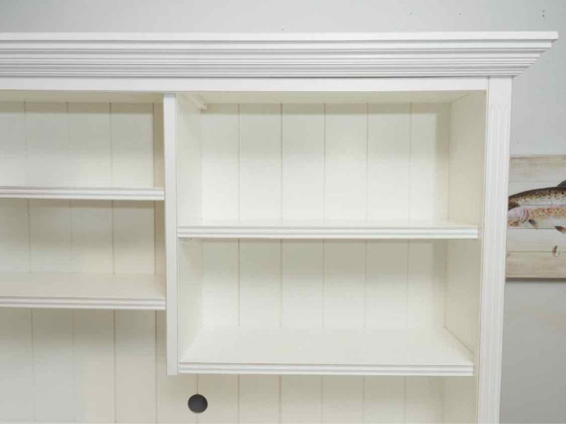 Ballard Design White 2 Drawer/1 File/Pull Down Surface  Desk & Hutch