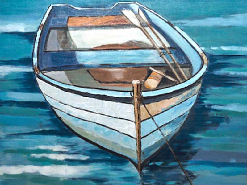 Coastal  Jon Boat (FAC91) Framed Art