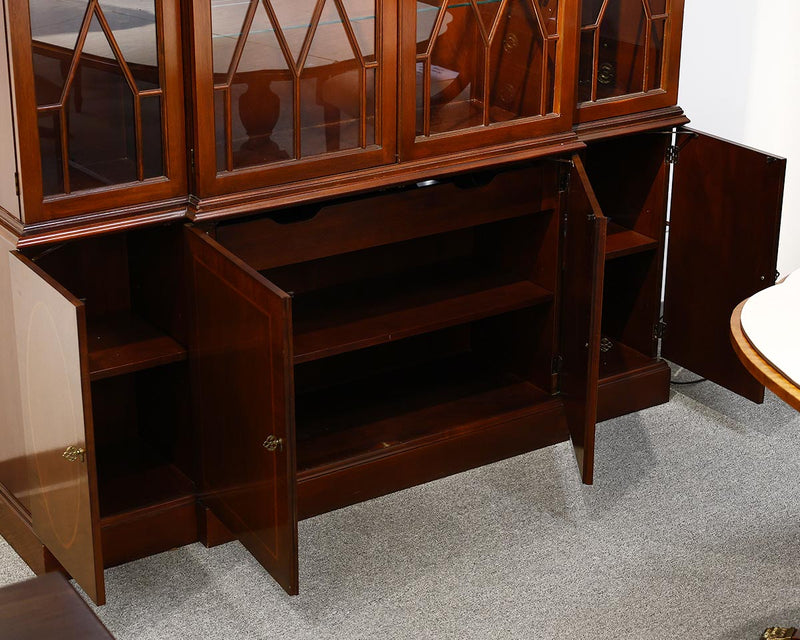 Baker Inlaid Mahogany China Cabinet