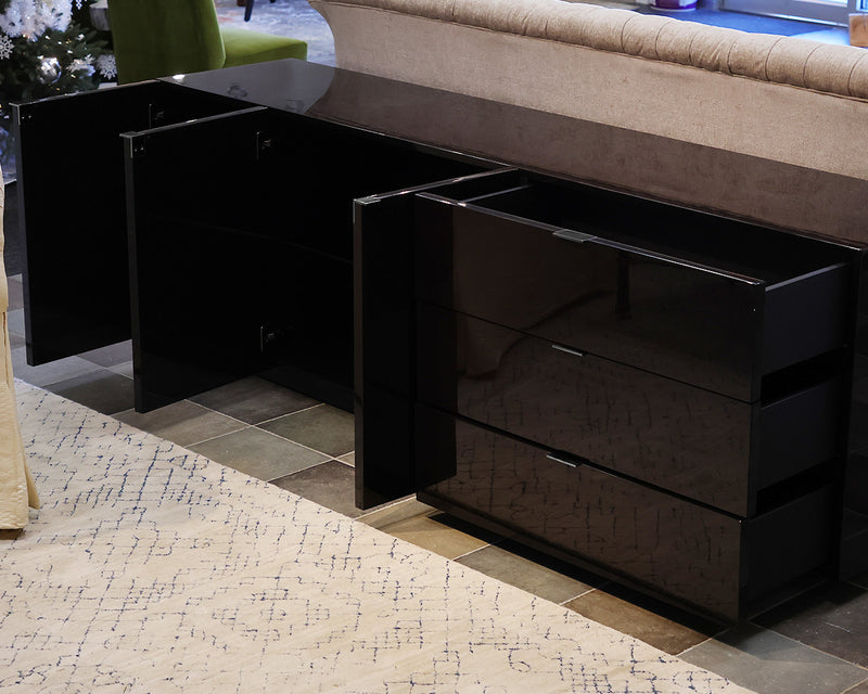 Black Lacquer Credenza