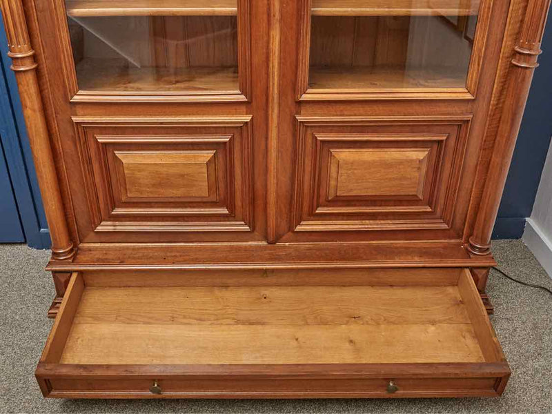 Library Display Cabinet in Pecan Finish