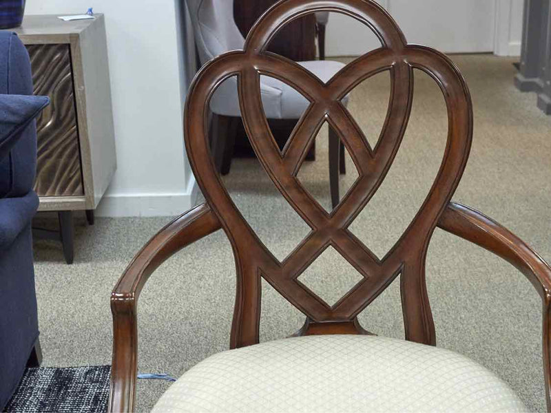 Pair of Ethan Allen Hepplewhite Ribbon- Back  Dining Chairs