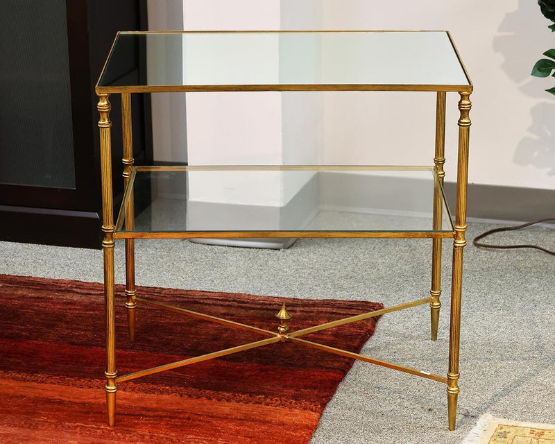 Henzler Lamp Table in Gold Finish