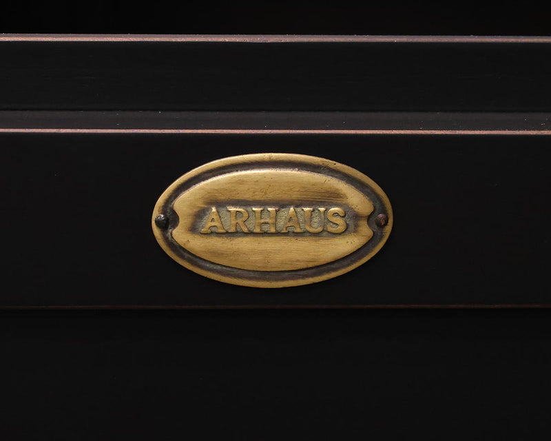 Arhaus Athens Modular Double Bookcase in Black Tuxedo