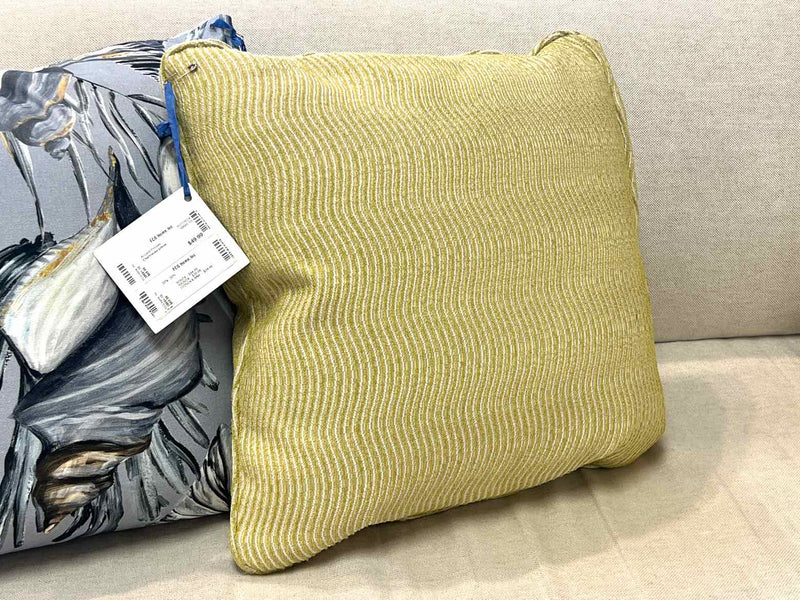 Chartruese Striped Accent Pillow