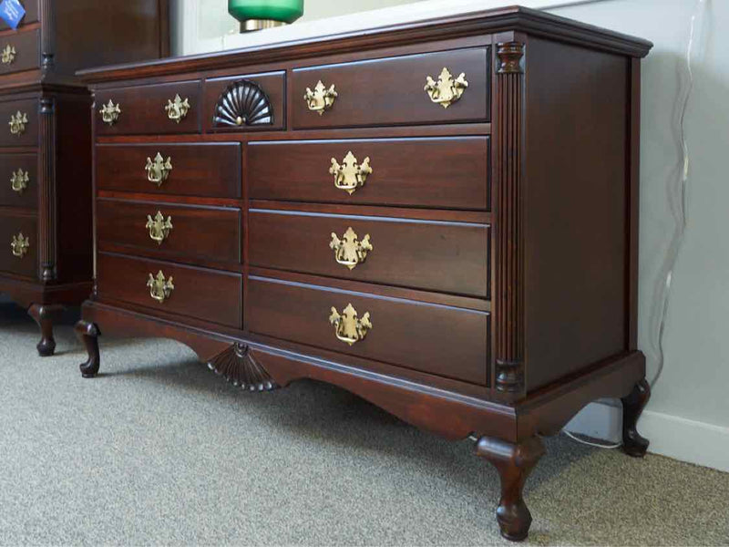 Solid Mahogany Nine Drawer Dresser