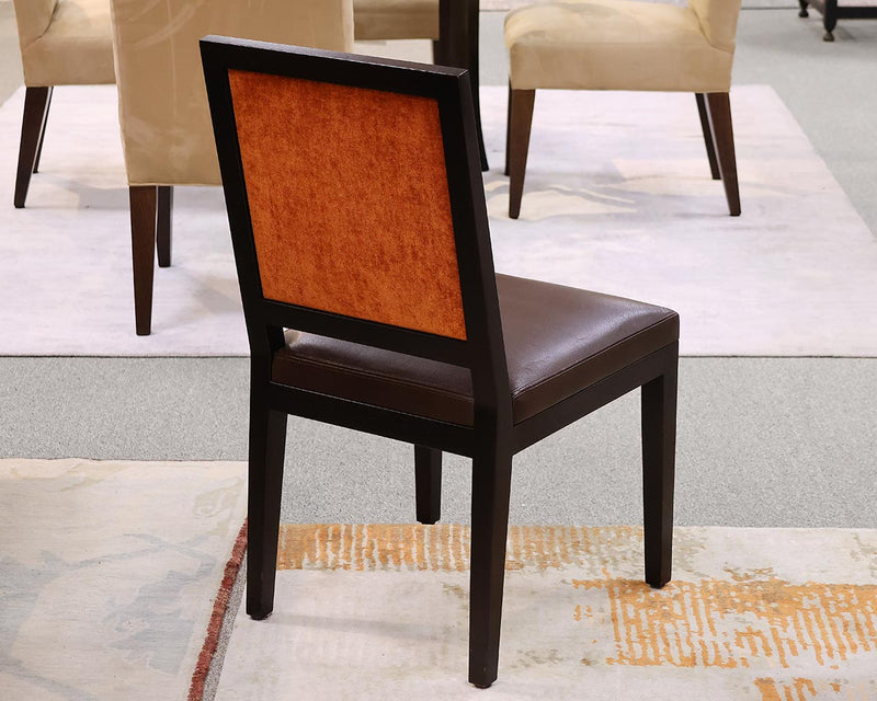 Set of 8 Christian Liaigre for Holly Hunt Dining Chairs in Brown Leather