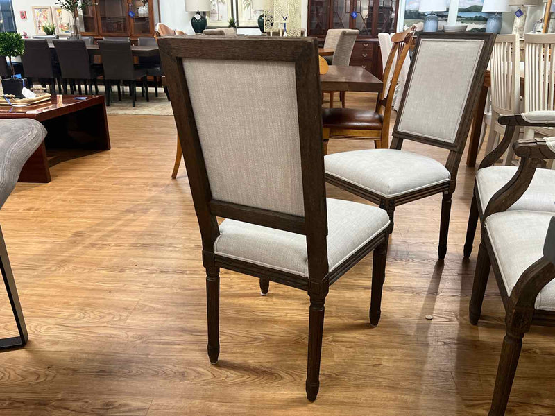 RH Set of 4 Vintage French Square Back Dining Chairs