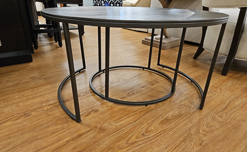 Pottery Barn Pair of 'Duke'  Nesting Cocktail Tables