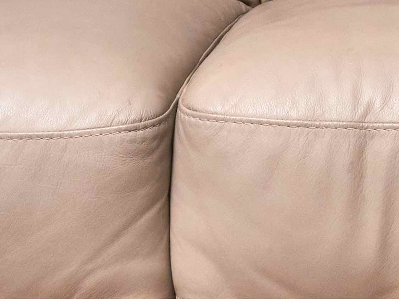 Macy's 'Italsota'  Beige Leather Queen Sleeper