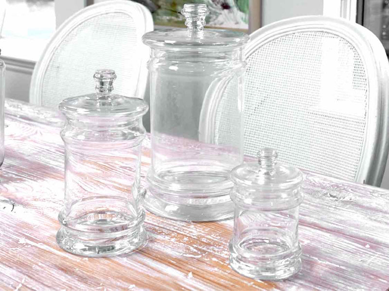 Set of Three Restoration Hardware ApothecaryJars