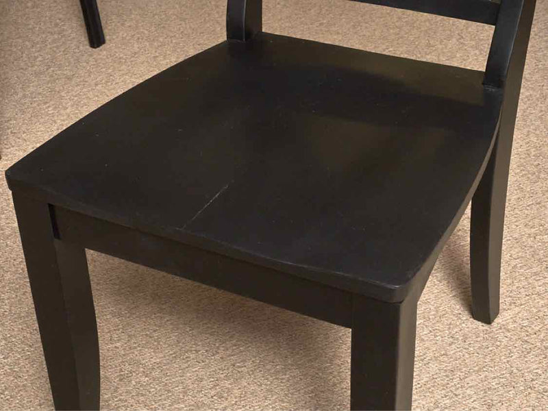 Set of 4 Black Finish X Back Dining Chairs