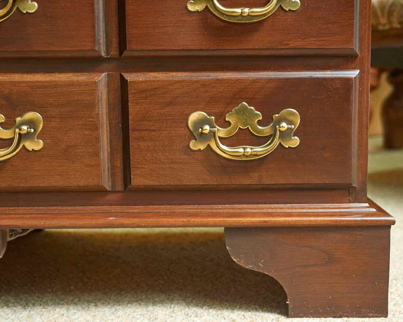 Dark Stained Cherry 3 Drawer Nightstand