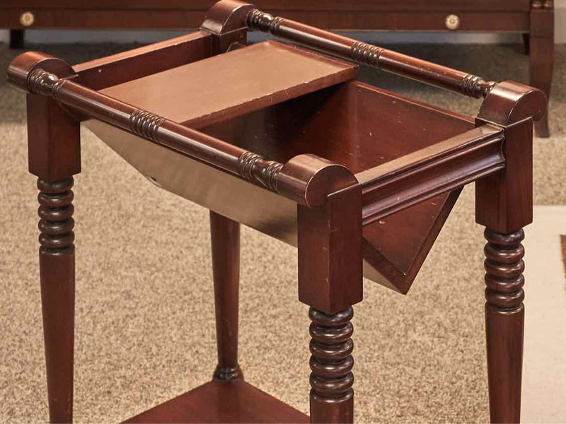 Cherry Stain Accent Book Table with Shelf