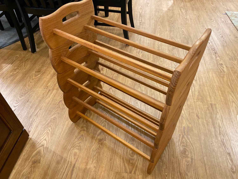 Teak Stacking Magazine Rack