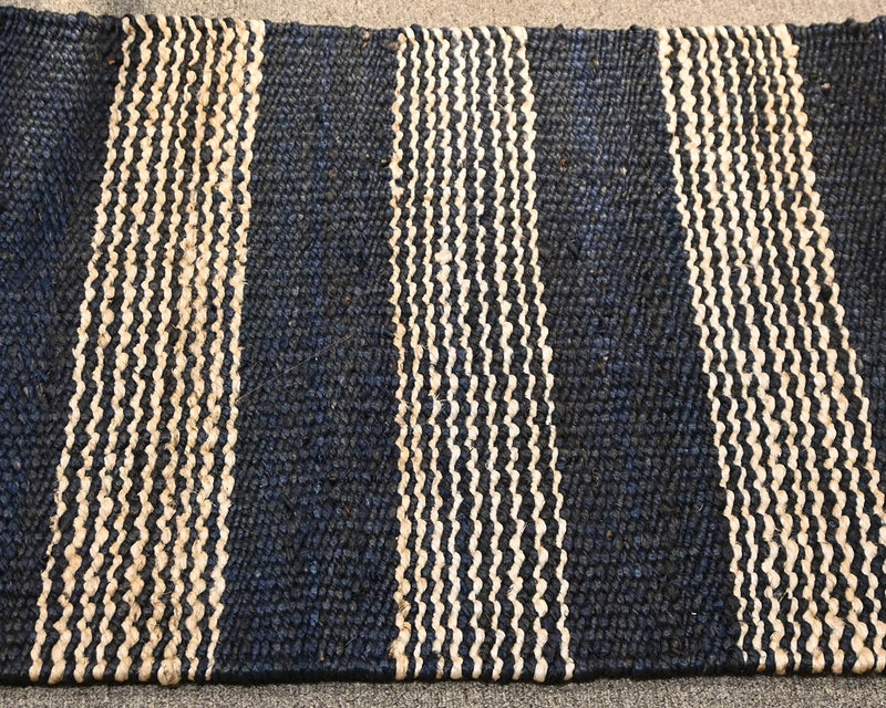 Dash & Albert Navy & Cream Striped Runner