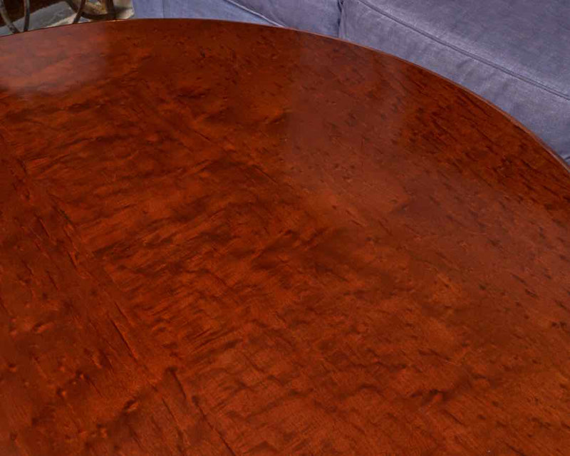 Round Mahogany Empire Style Cocktail Table