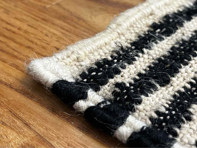 Nanimarquina 'Blur' Wool Rug in Black and Ivory