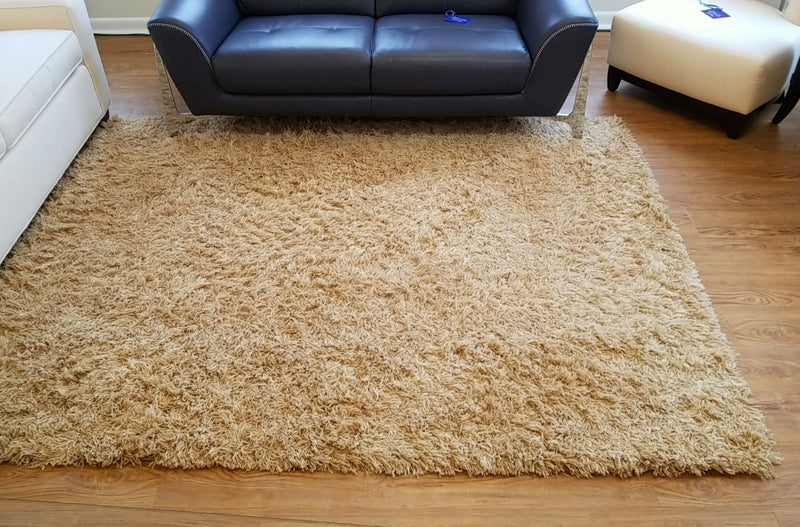 Landry & Acrari Tan Shag Rug