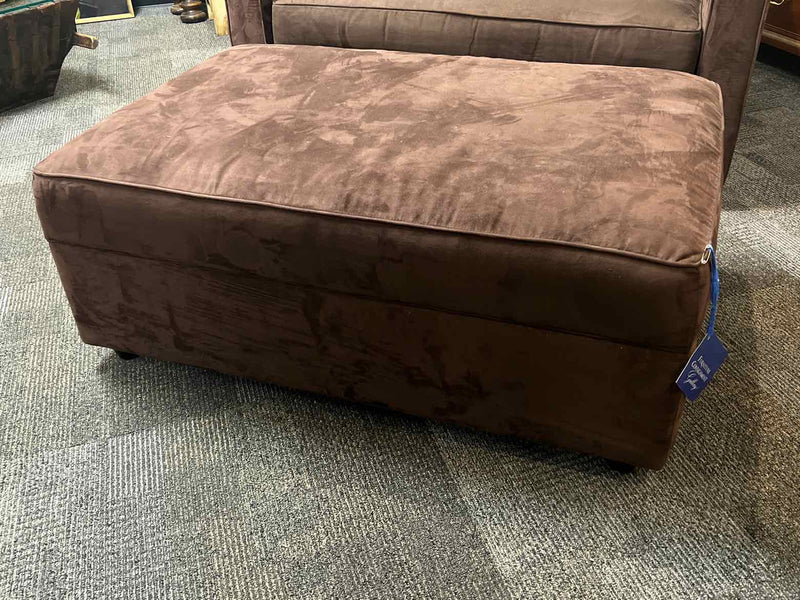 Crate & Barrel Brown Ottoman