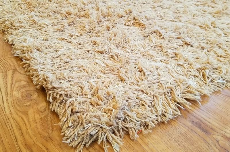 Landry & Acrari Tan Shag Rug