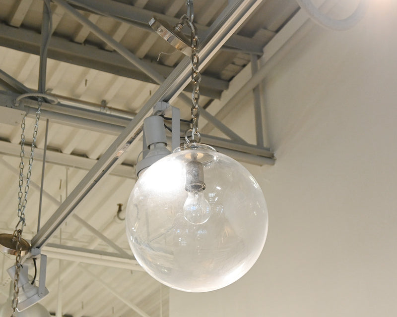 Visual Comfort "Katie" Globe Pendant in Polished Nickel Hardware