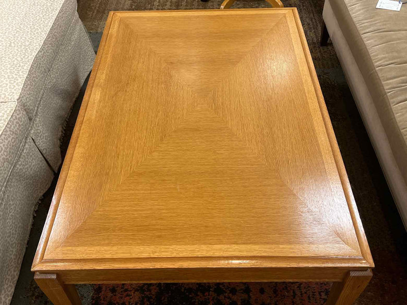 Light Finish Oak Cocktail Table