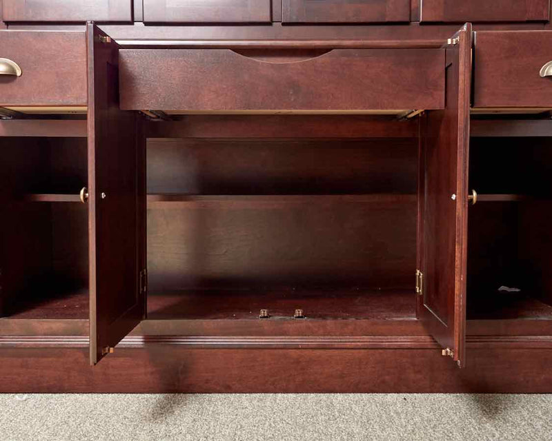 Canadel Cutomizable Hutch & Buffet in Dark Cherry