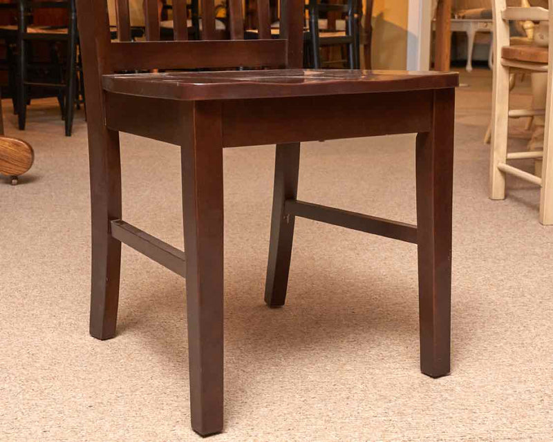 Set of 4 Dark Ash Dining Chairs