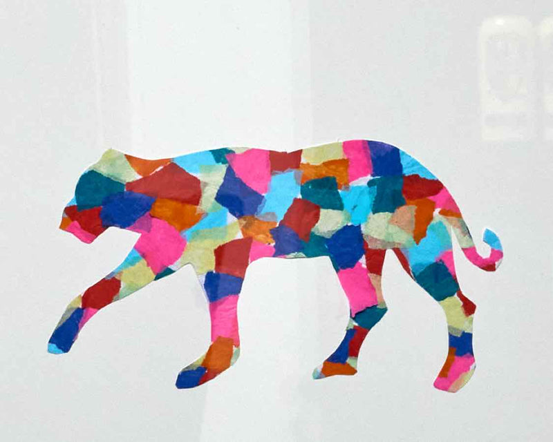 Framed hand painting: Mosaic Animals: 4/4