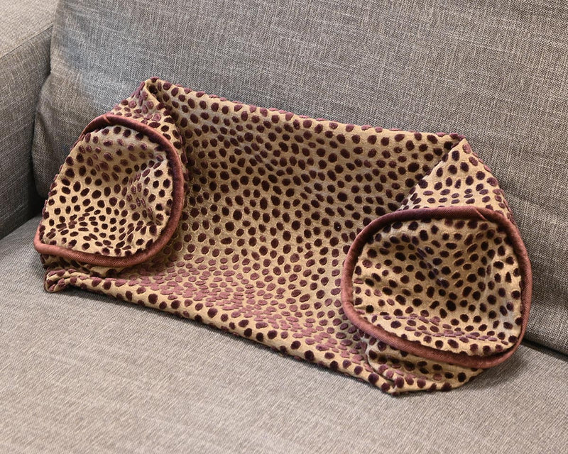 Bolster Pillow Covers Only in Plum/Bronze-Polka-dot