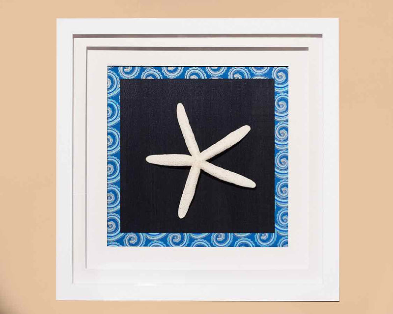 Star Fish I In White Shadow Box Frame & Triple Matt