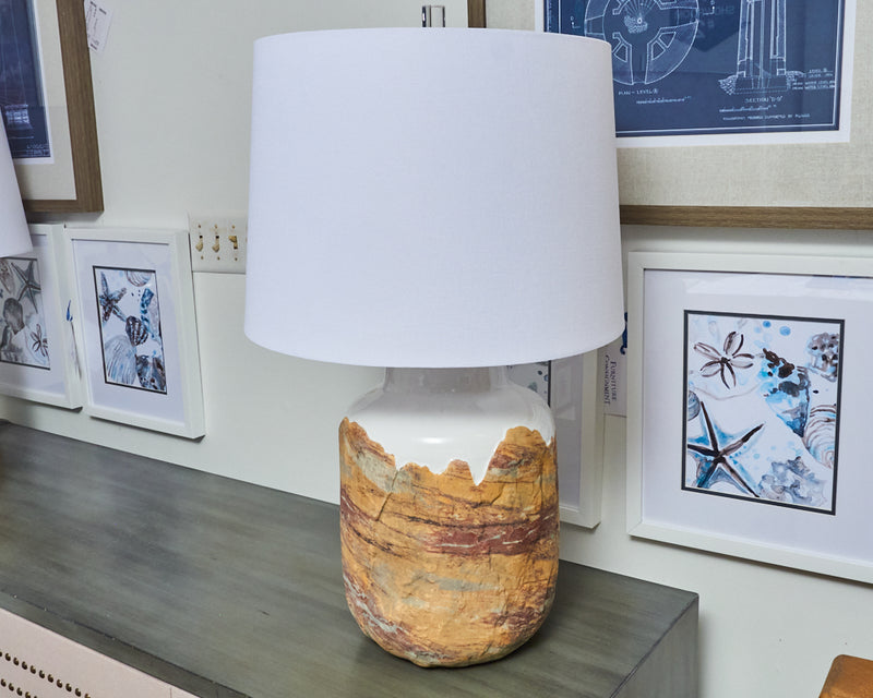 Canyon Rustic Earthtone Textured Ceramic Table Lamp