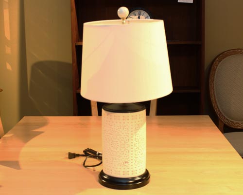 Pierced Porcelain Table Lamp